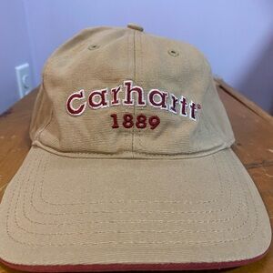 Carhartt Khaki Cap with Red Embroidery